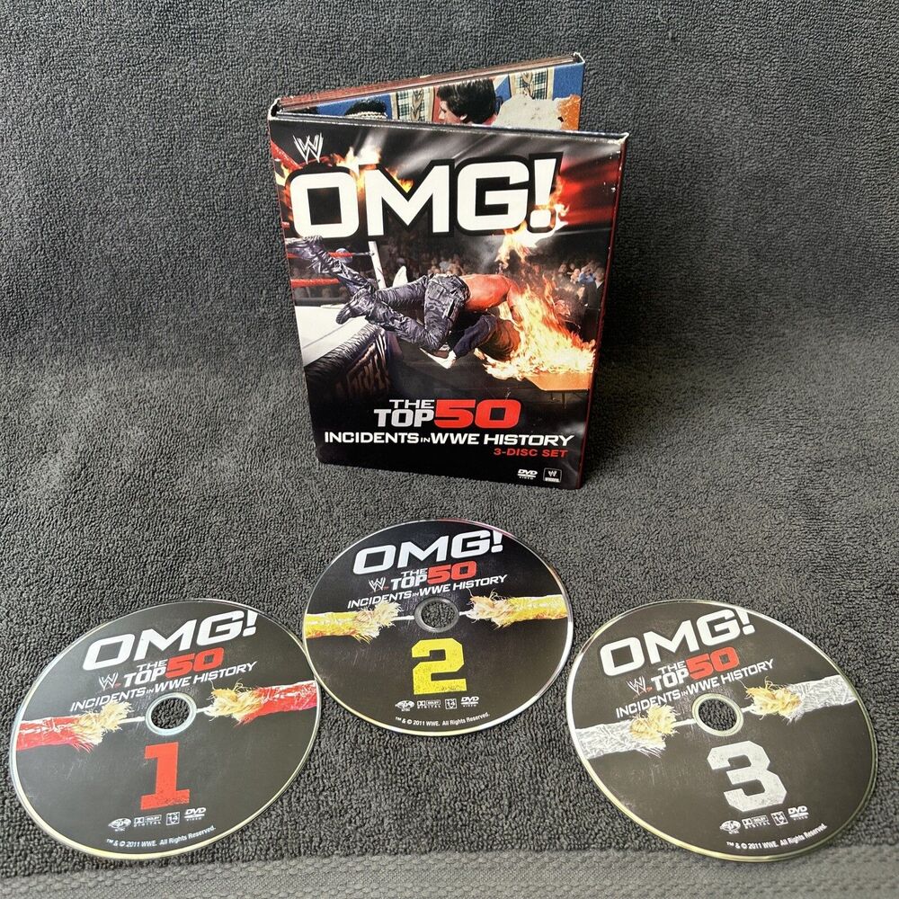 WWE: OMG - The Top 50 Incidents in WWE History (DVD, 2011, 3-Disc Set)